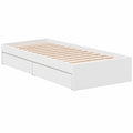 Bettgestell – 90 × 200 cm, mit Schubladen, mit Lattenrost, aus Holzwerkstoff, für Schlafzimmer