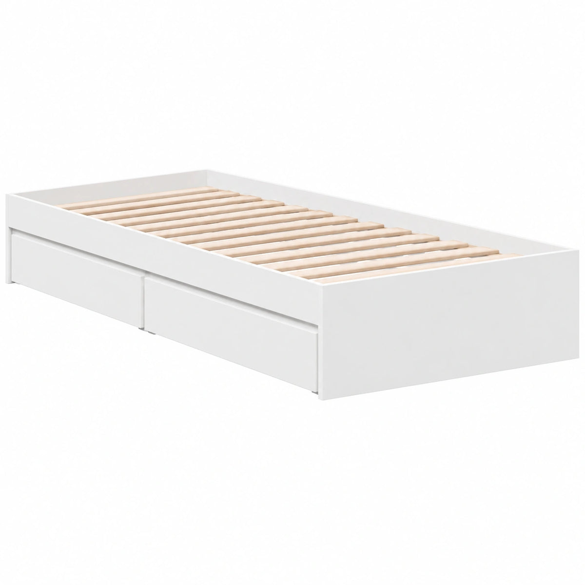 Bettgestell – 90 × 200 cm, mit Schubladen, mit Lattenrost, aus Holzwerkstoff, für Schlafzimmer