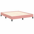 Polsterbett – 140 × 200 cm, gepolstert, mit Lattenrost, aus Samt, Rosa