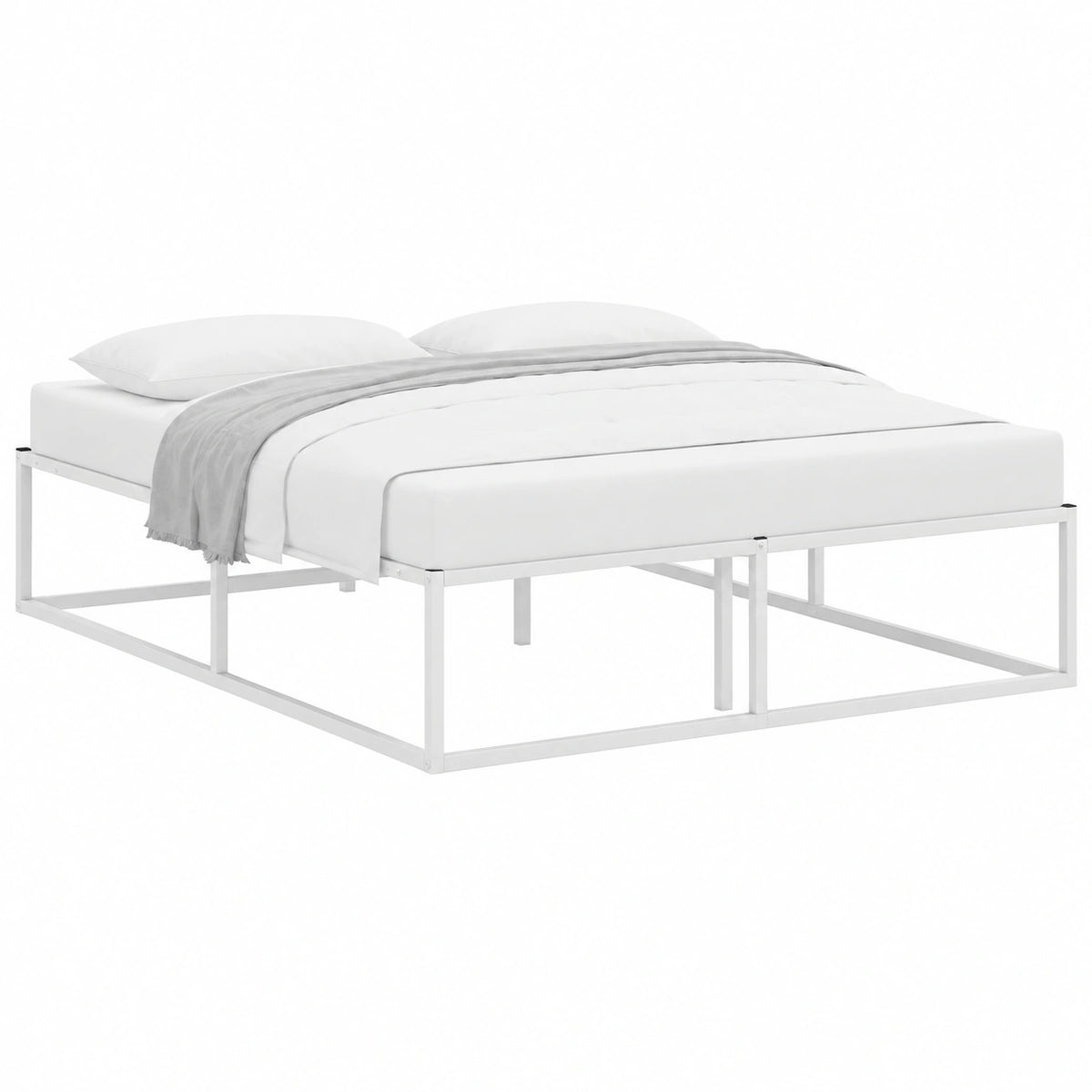 Bettgestell – 140 × 200 cm, mit Lattenrost, aus Metall