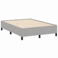 Polsterbett – 120 × 200 cm, gepolstert, mit Lattenrost, aus Stoff, Hellgrau