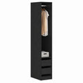 Kleiderschrank – 30 × 50 × 200 cm, moderner Stil, freistehend, aus Holzwerkstoff und Eichenholz, für Schlafzimmer