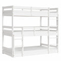 Etagenbett – für 3 Personen, 90 × 200 cm, mit Lattenrost, aus Massivholz und Kiefernholz