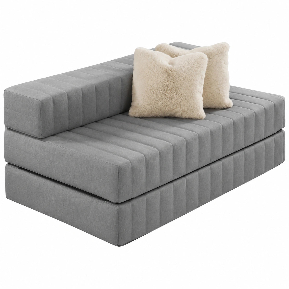 Schlafsofa – 3-Sitzer, 140 × 200 cm, mit Schlaffunktion, Grau