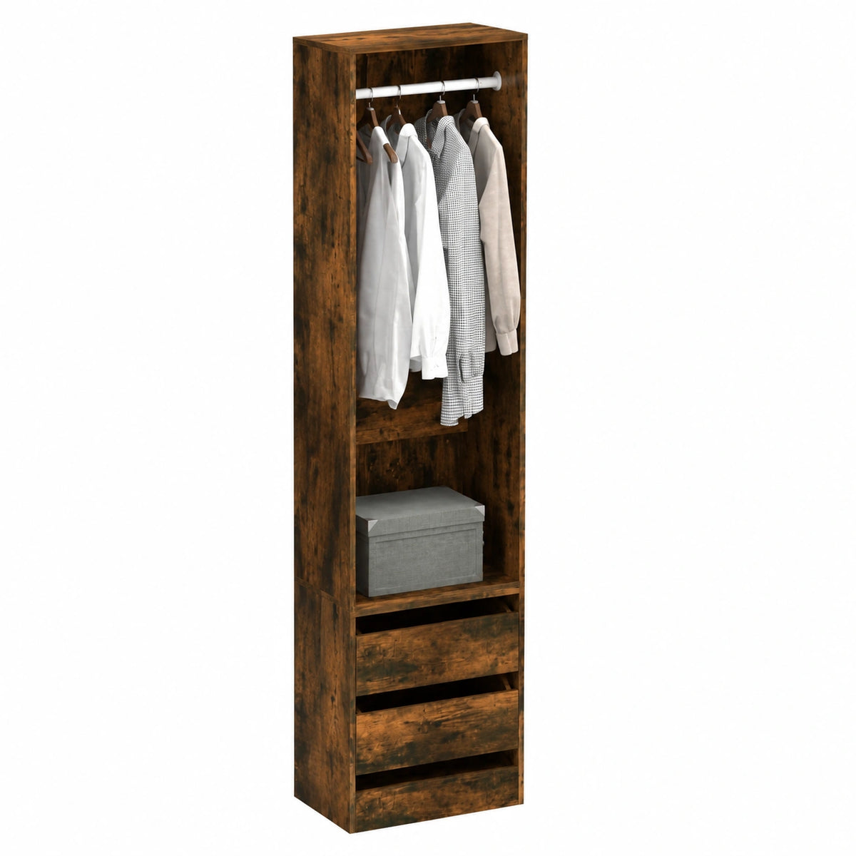 Kleiderschrank – 50 × 50 × 200 cm, moderner Stil, mit Schubladen, für Schlafzimmer