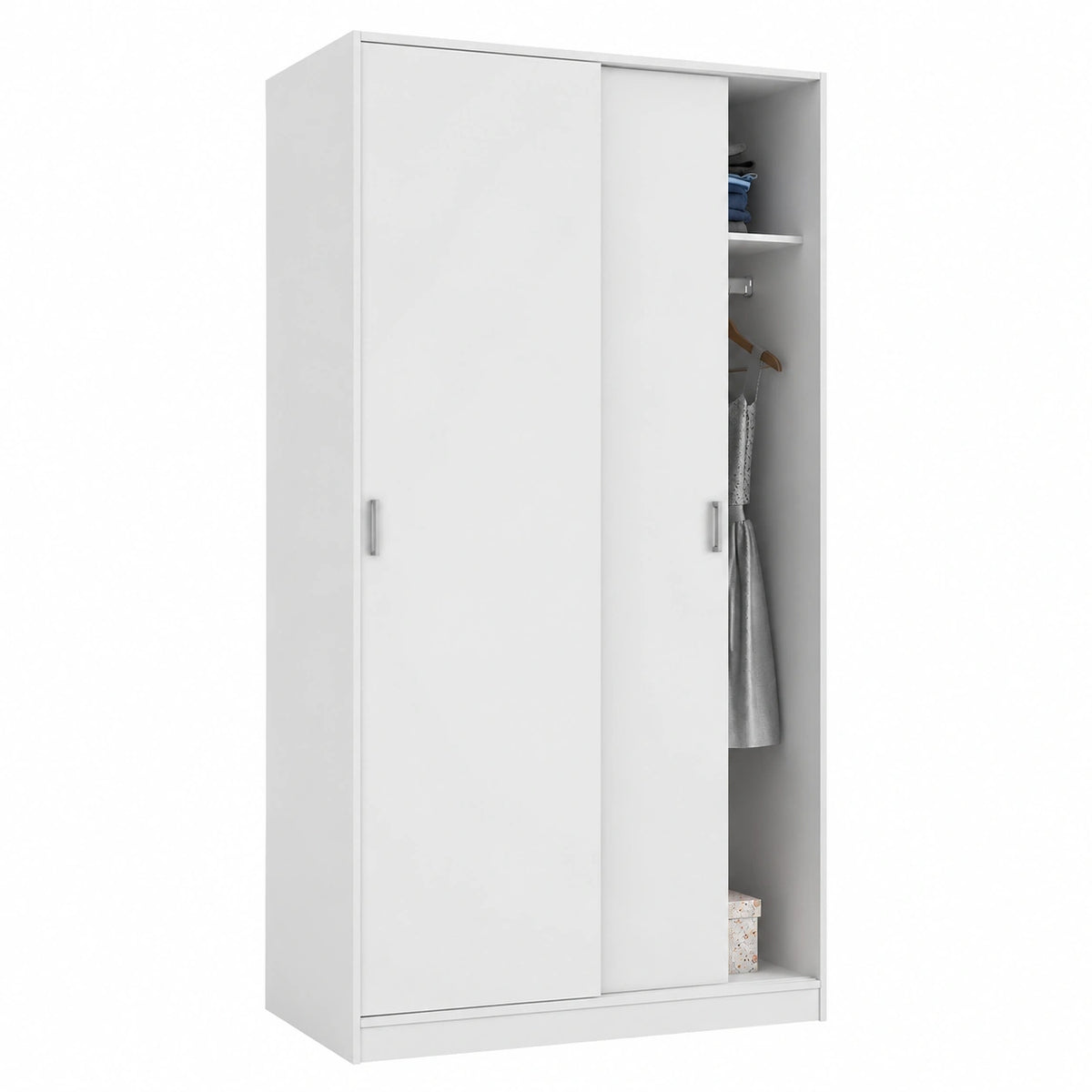 Kleiderschrank – 100 × 200 × 50 cm, mit Stauraum, für Schlafzimmer