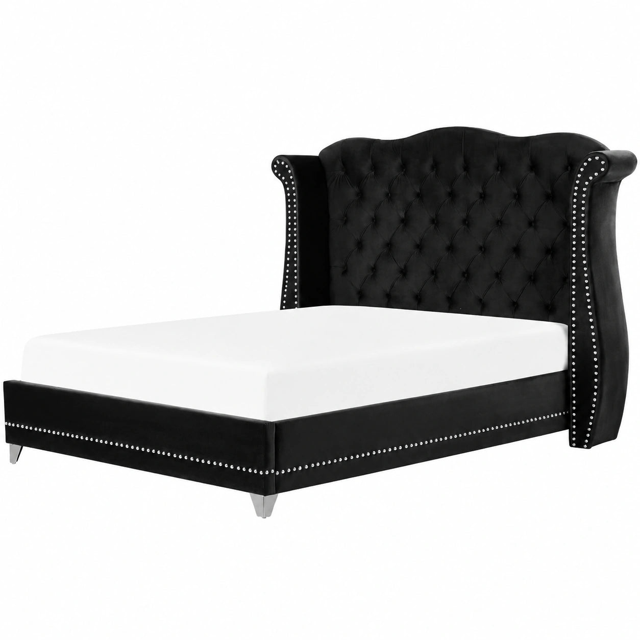 Bett – 180 × 200 cm, Schwarz